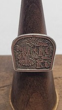 Vintage Silver Ring w/ Egyptian Hieroglyphics Size 8