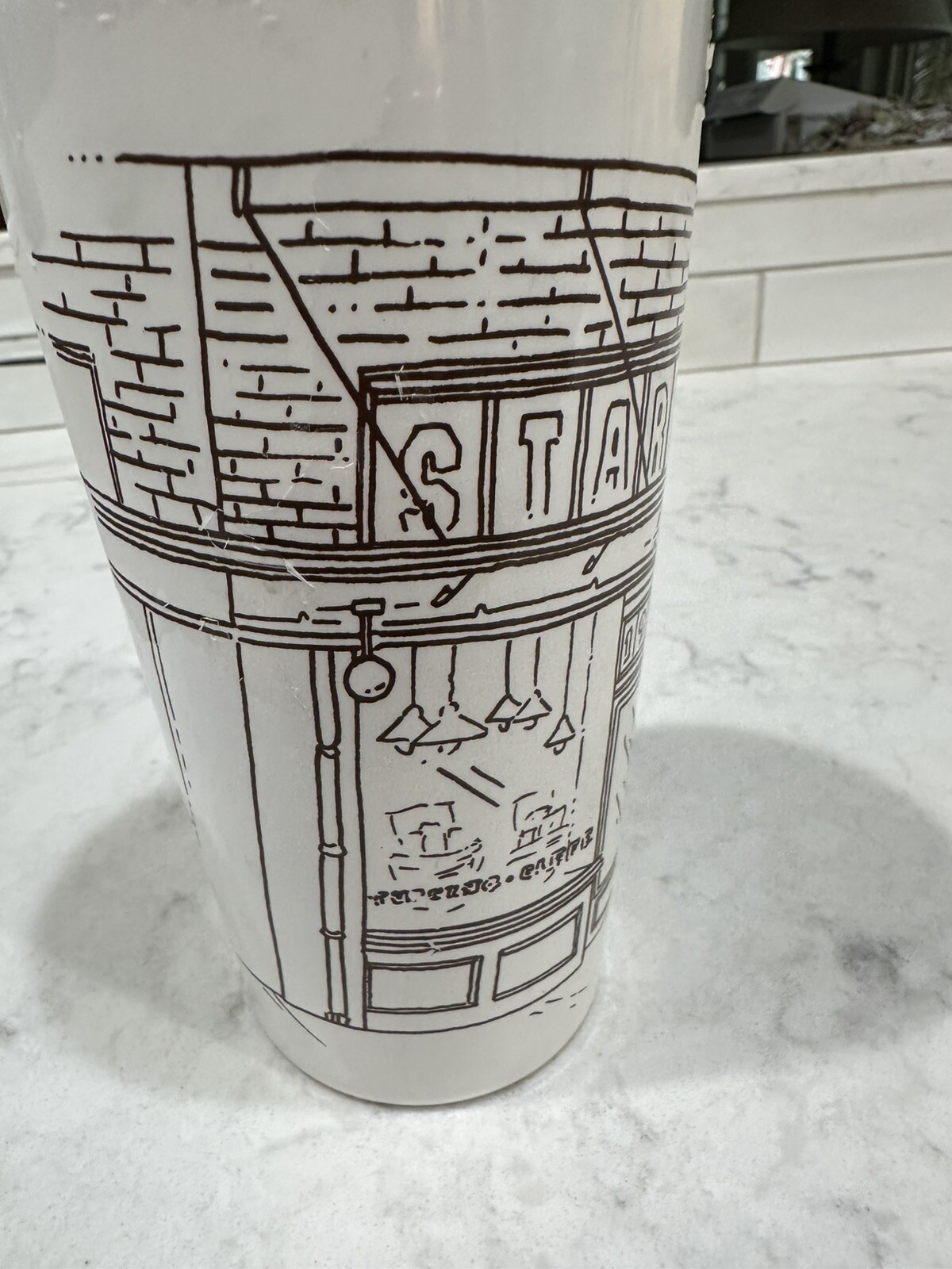 Starbucks First Store Pike Place 12 oz Ceremic Coffee Tumbler New Home 2021