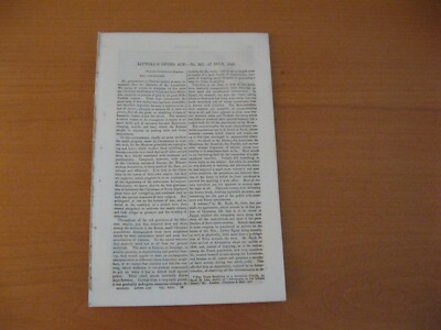 1850 Living Age Levantines, Italian Opera, Tennyson, Tuscany, Constantinople ETC
