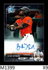 1-2017 BOWMAN CHROME PROSPECT AUTO JACOB HEYWARD GIANTS QTY