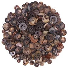  300-600 Pcs Assorted Mixed Color and Size Resin Buttons 2 and 4 Holes Round 