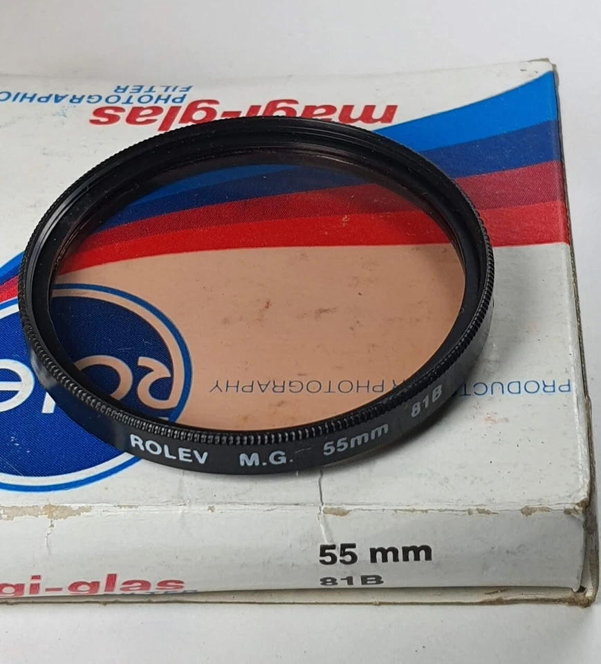 55mm 81B 81-B Blue Color Conversion German Glass Lens Filter 55 mm E55 Rolev USA - Image 3 of 4