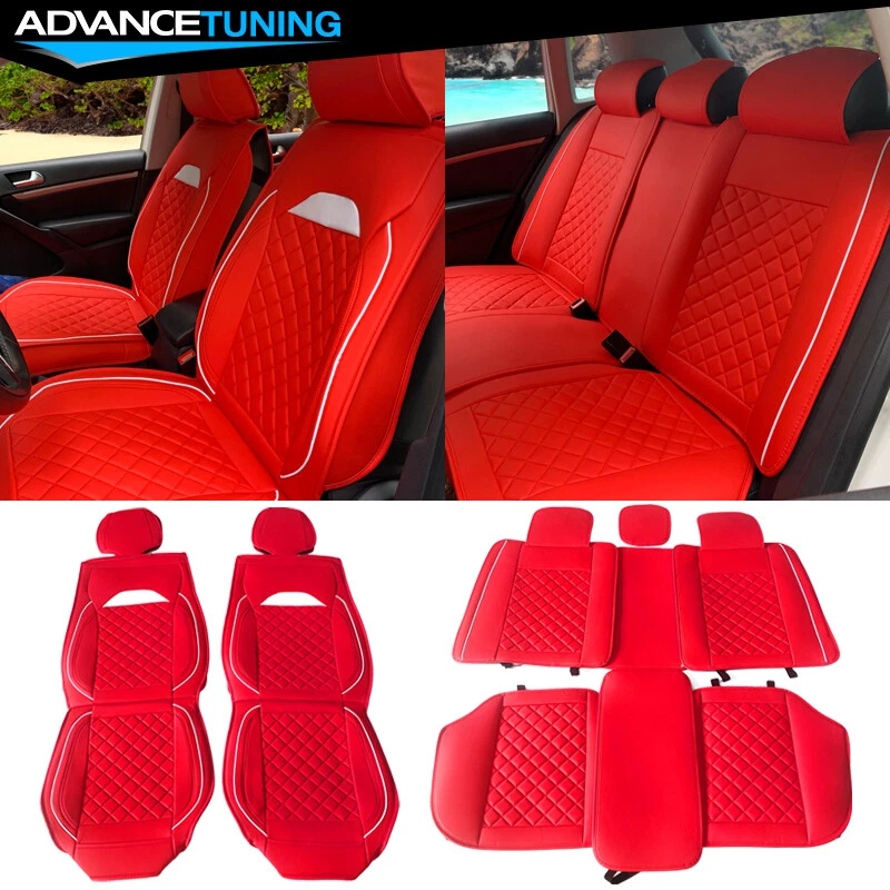 Color Blocking Advanced Design Leather Universal Fit Car Seat