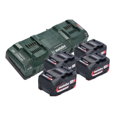 Metabo Basis Set 4x Li-Power Akkupack 18 V 4,0 Ah CAS + ASC 145 DUO Ladegerät