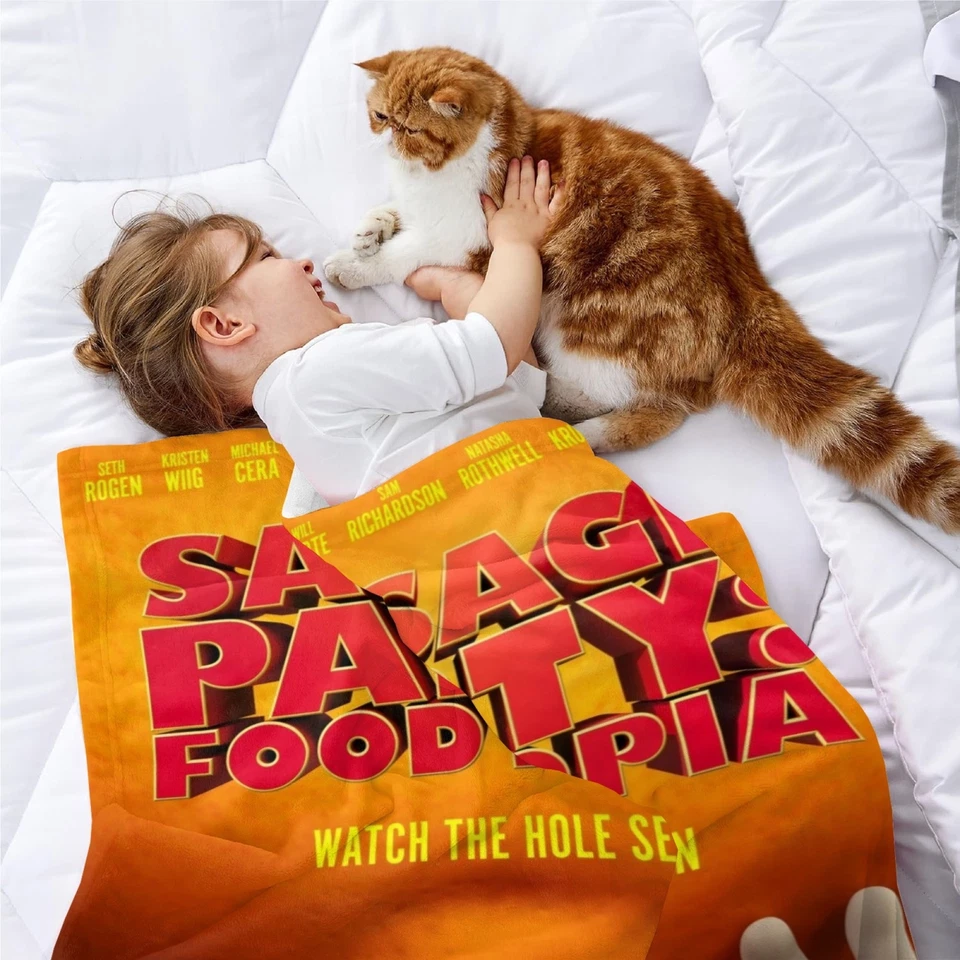 Sausage Party Foodtopia Super Soft Flannel Throw Blanket for All Season Gifts - Image 2 of 4