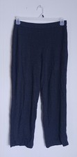 Susan Graver Petite Weekend Jersey Knit Pull-On Pants Heather Charcoal PS Size