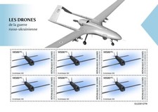 War Drones of Russo-Ukrainian War Aviation MNH Stamps 2023 Guinea M/S