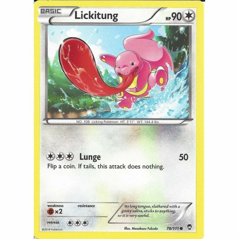 78/111 Lickitung Common: Pokemon Trading Card Game XY-03 Furious Fists