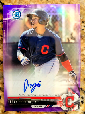 2017 Bowman Chrome Prospect Purple Refractor Francisco Mejia #CPA-FM Auto 82/250