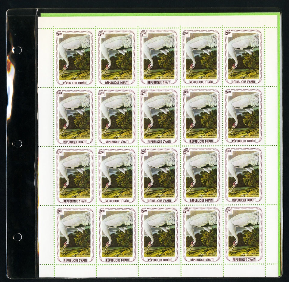 Haiti Mint NH "Birds of America" Stamp Sheet Collection 300 Items Total - Image 2 of 4