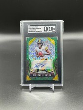 2019 Prizm Rookie Auto Green Scope #36/75 Diontae Johnson SGC 10 Auto 10