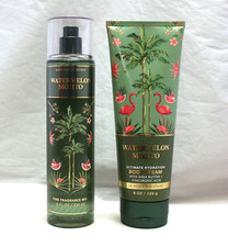 Bath Body Works Watermelon Mojito Body Cream Fine Fragrance Mist Set