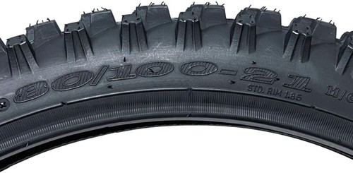 Knobby Off-Road Dual Sport Tire Set: 80/100-21 & 110/100-18 with Inner Tubes - Picture 9 of 11