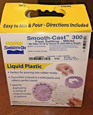 Smooth-On Cast 300 Bright White Fast Setting Low Viscosity Liquid Plastic Pint