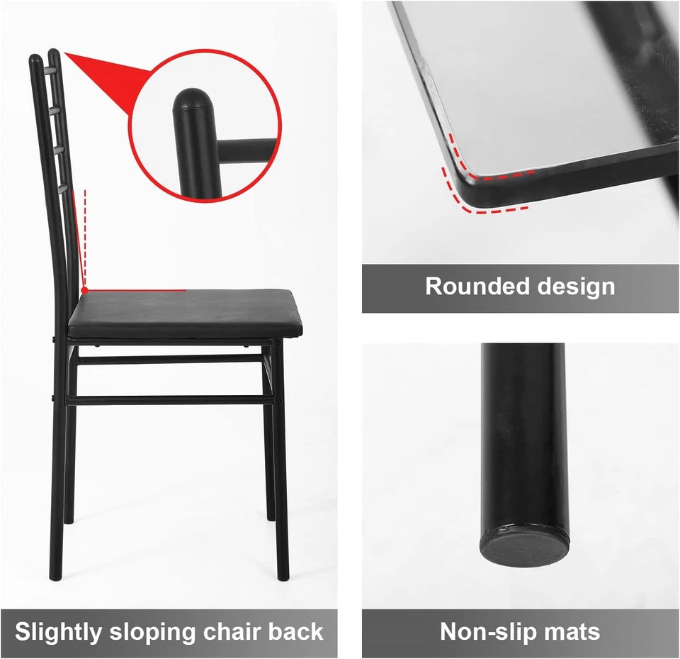 Dining Table Set Kitchen Table and Chairs for 4 Kitchen Table Dining Room Table - Image 3 of 4