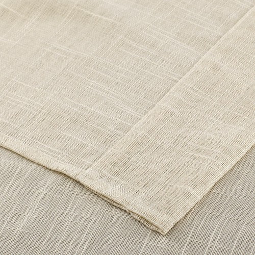 3 Piece Linen Semi Sheer Kitchen Window Treatment Curtain Tiers and Valance Set - Picture 12 of 52
