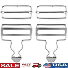 Metal Suspenders Buckles Clips 2Pairs Adjustable Overall Replacement DIY Crafts