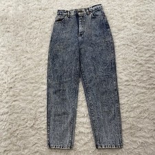 LEE Jeans Women P 10 Vintage 80s 90s Grunge Work Acid Wash Light Blue USA Denim
