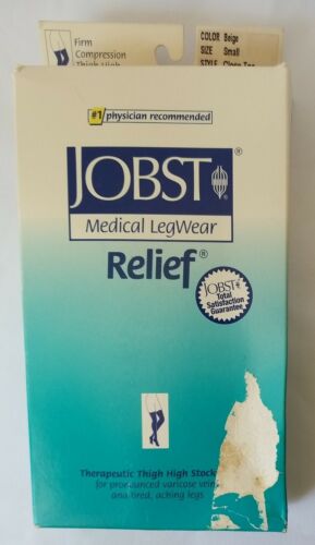 JOBST Closed Toe Thigh Highs Beige Small 20-30 mmHg New Old Stock - Picture 1 of 5