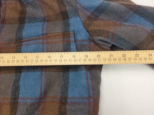 Vintage Swanndri Wool Brush Flannel Shirt Jacket Men's Small Full Zip Shacket - Picture 17 of 18