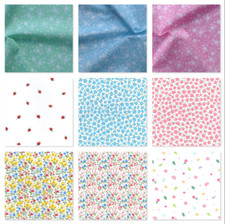 POLYCOTTON FLORAL COLLECTION Vintage Pink Red Blue Grey Rose - By The Metre