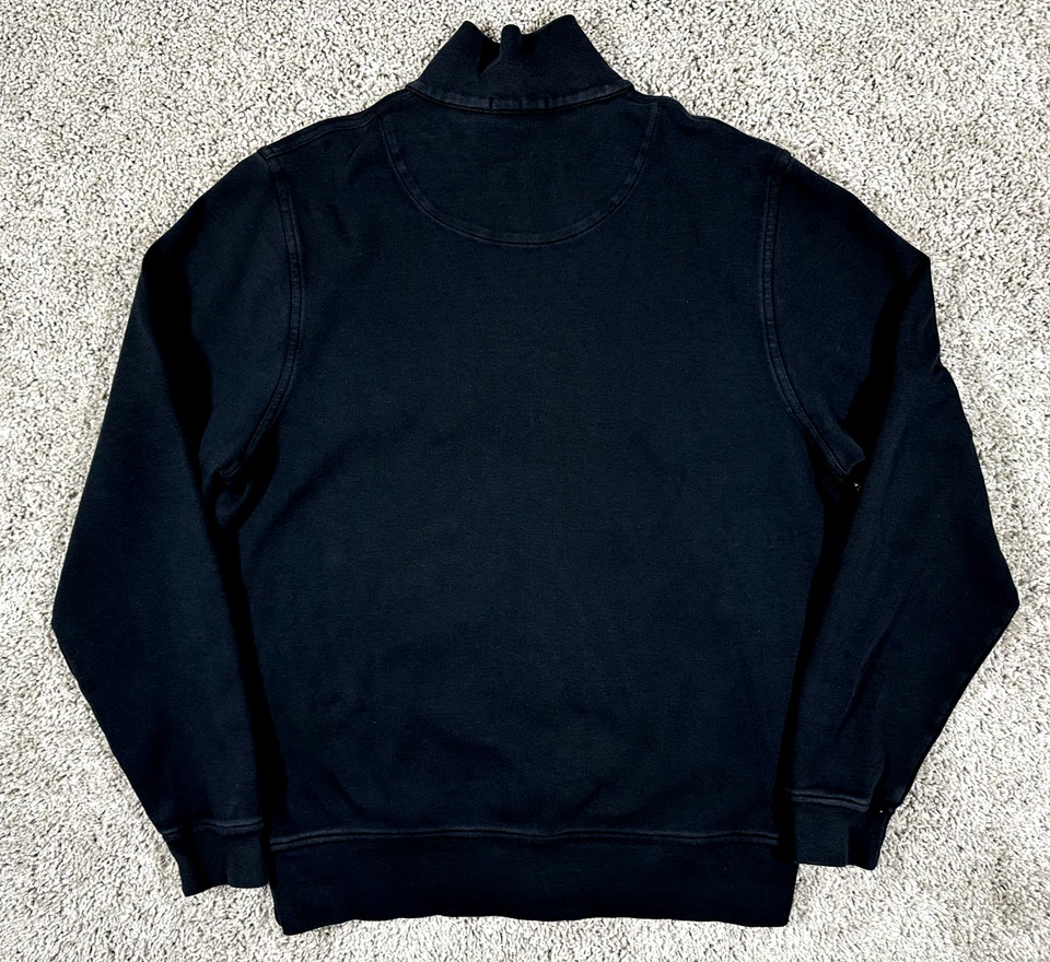 Burberry London Men’s Cotton Quarter Zip Pullover – Size XL – Black - Image 3 of 4