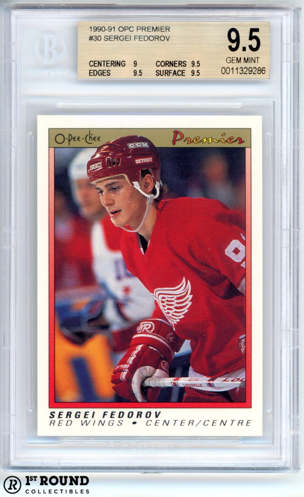Sergei Fedorov RC BGS 9.5: 1990-91 OPC Premier Rookie Card #30