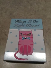 Things to Do Mini Memo Note Pad Magnetic Closure - Cat Kitty