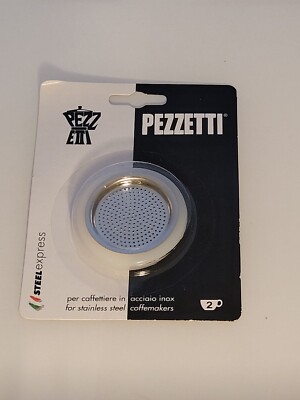 Pezzetti Steelexpress Moka Express 2 Tassen Filter + Silikondichtungen Set