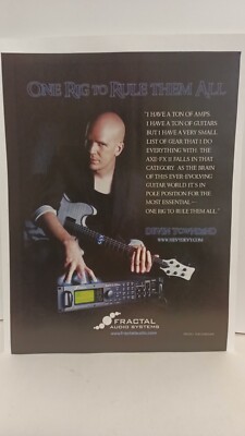 DEVIN TOWNSEND - FRACTAL AUDIO AXE-FX GUITAR   10x8  PRINT AD. m1