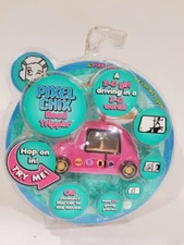 Pixel Chix Road Trippin Pink Car Orange Wheels Keychain Toy Girl 1st Edition NEW
