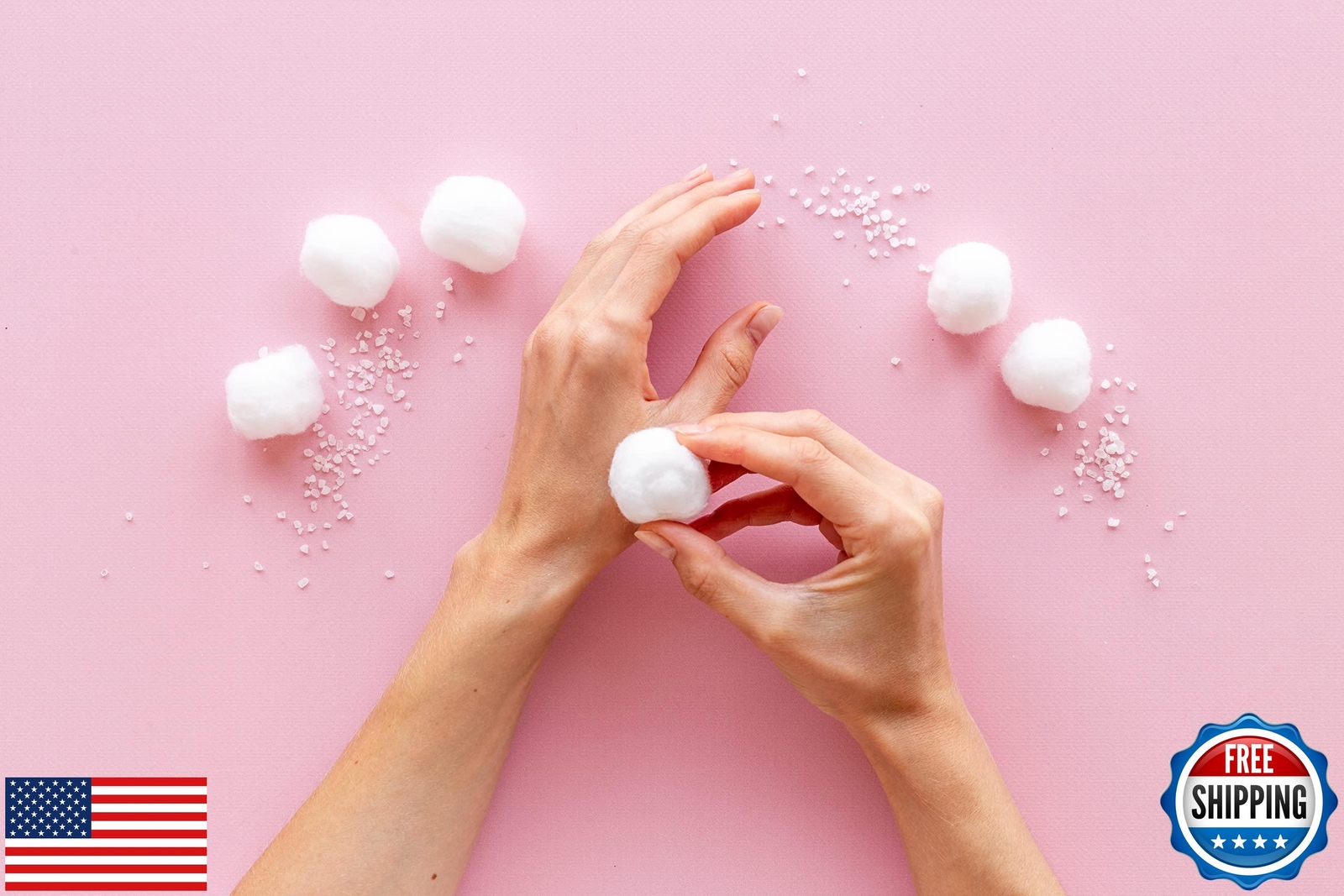 DecorRack 600 ct Small Cotton Balls, 100% Pure Natural Cotton, for Make-Up, N