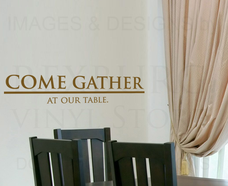 Removable Kitchen Wall Decal Sticker Vinyl Art Lettering Come Gather KI20