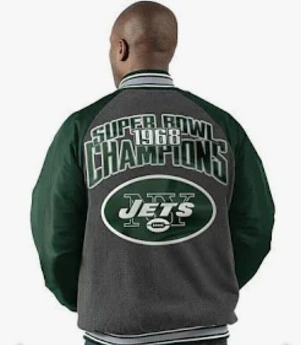 NEW YORK JETS Official NFL Super Bowl Champions Varsity Commemorative Jacket, L - Picture 2 of 4