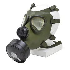 Romanian M74 gas mask full face NBC respirator vintage olive military surplus
