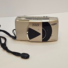 Samsung Maxima Zoom Evoca 115 35mm Film Camera 38-115mm Lens Panorama Silver
