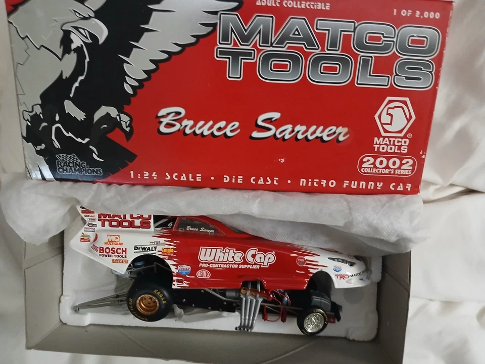 1:24 Racing Champions 2002 tapa blanca Toyota Bruce Sarver Matco herramientas 1 de 2 k (nuevo en caja) Foto 3 de 4