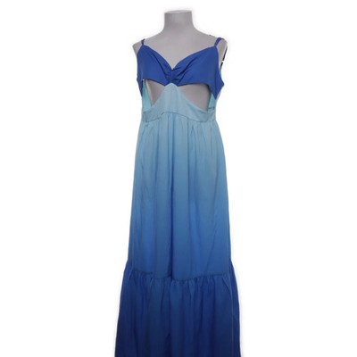 Commense, Maxikleid, Größe: XL, Blau, Einfarbig, Damen #rVR