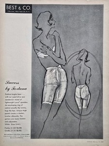 1964 Women's Fortuna Success Girdle Best & Co. vintage Fashion Art Ad 