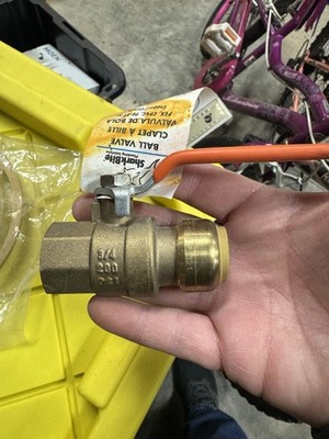 SharkBite 3/4 in Brass Ball Valve Manual PEX CPVC PE-RT Copper 22186-0000LF