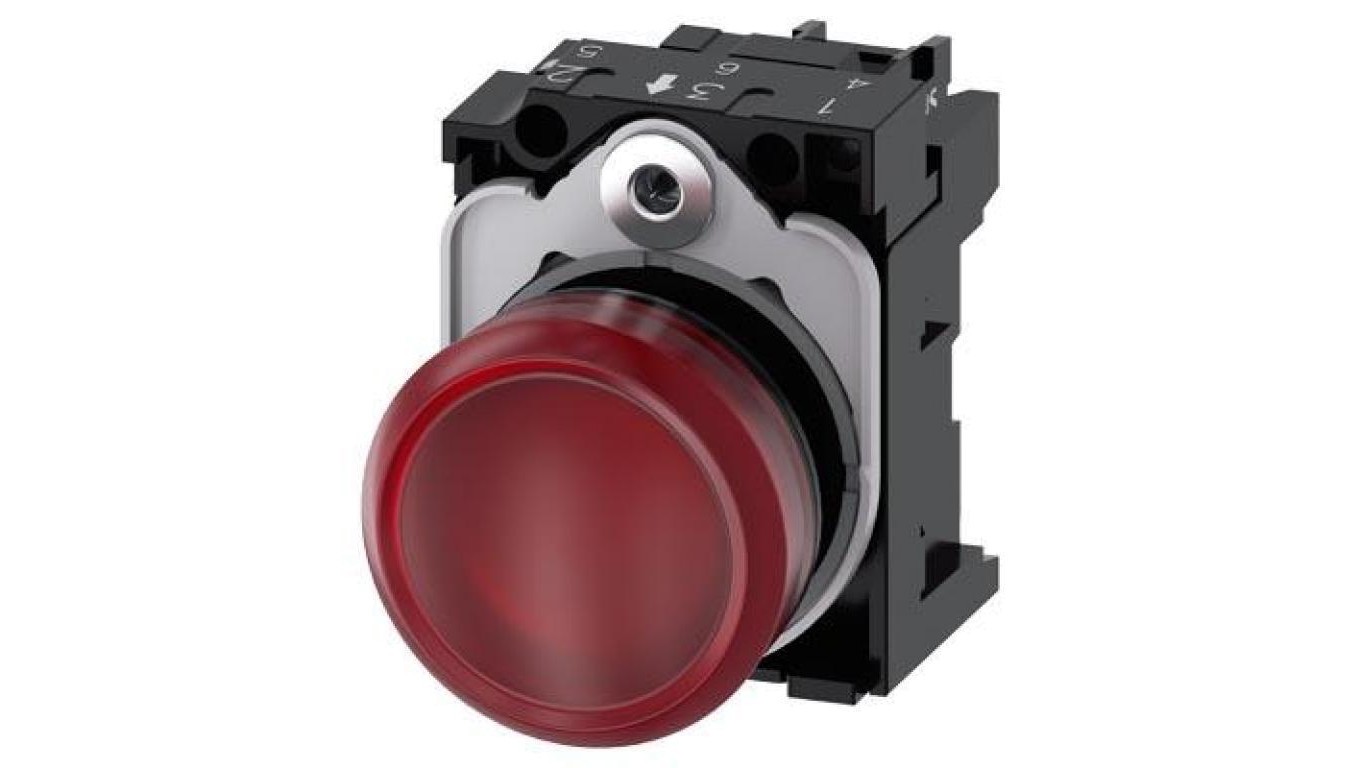 Siemens Rosso 3Su1106-6Aa20-1Aa0 Spia Luminosa Piatto 230 V/Ac 1 Pz. Pezzo - Immagine 3