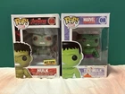 Funko Pop! Vinyl Marvel Hulk #68 #08 Hot Topic Exclusive Bobblehead Figures Set