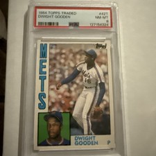 1984 TOPPS TRADED Dwight Gooden New York Mets PSA 8 Rookie Card - 100% Centered
