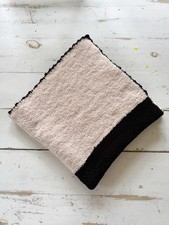 Barefoot Dreams Cozychic Pink and Brown Baby Recieving Blanket
