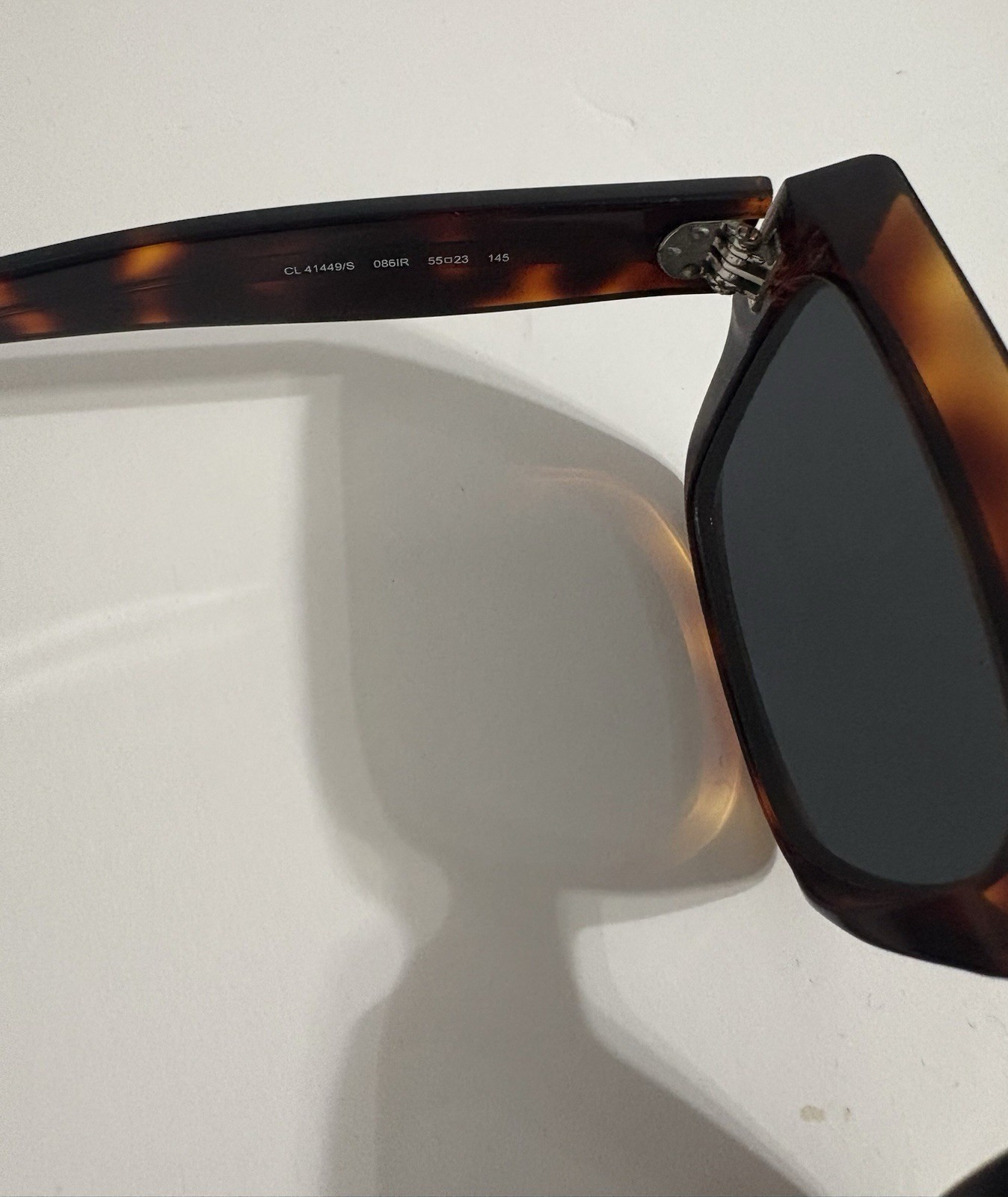 USED Celine Tortoise Shell Square Sunglasses CL 4… - image 6