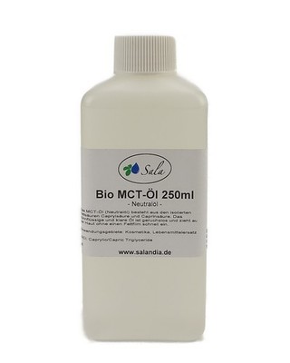 Sala MCT-Öl Neutralöl bio Premium Bio-Kokosfett 250 ml HDPE Flasche