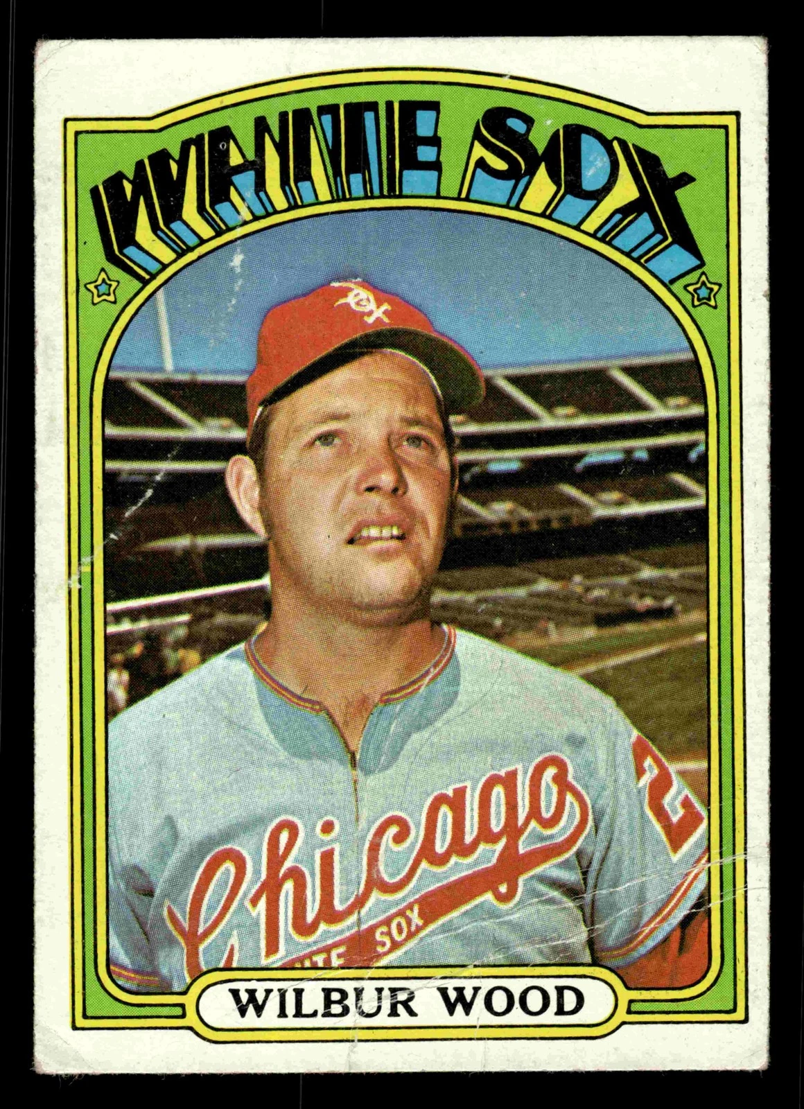 1972 Topps #553 Wilbur Wood - Chicago White Sox (Low Grade)