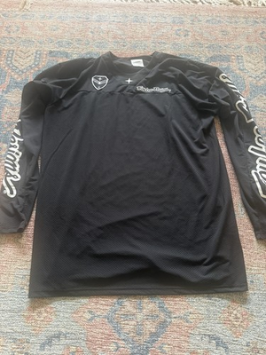 #ad Troy Lee Designs Black White Long Sleeve Mountain Bike Jersey Mens Large $29.99