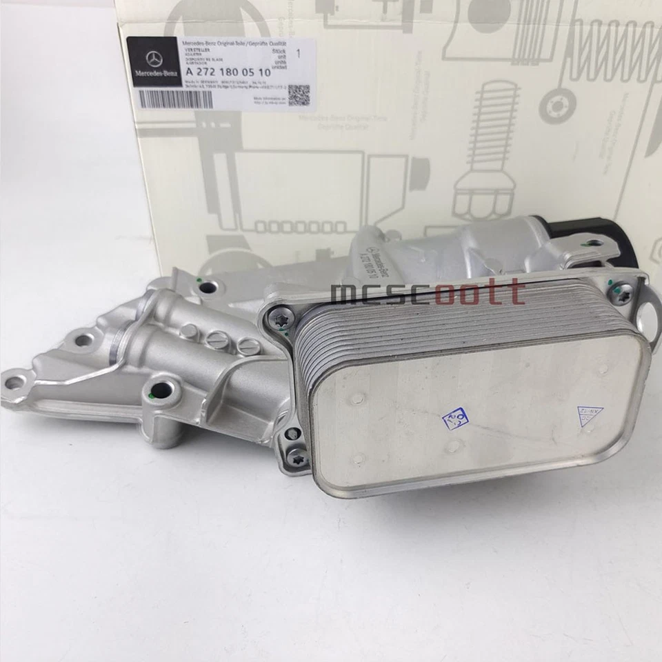 Oil Filter Housing 2721800510 With Oil Cooler Fits Mercedes Benz W203 W463 X164 Foto 2 de 4
