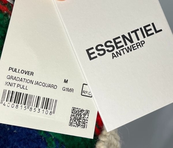 ESSENTIEL ANTWERP Sz M Medium Gradation Jacquard Knit Pullover Sweater NWT image 4